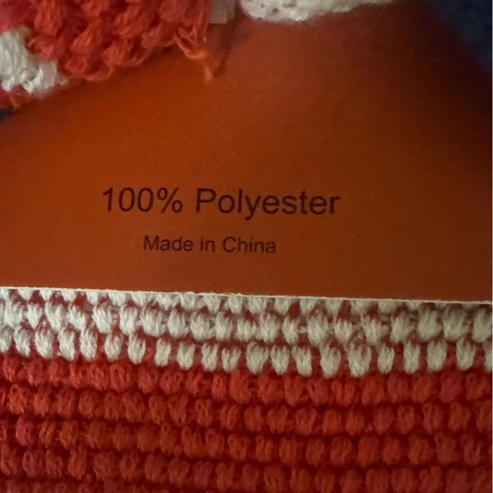 Piper Red and White Crochet hair wrap in Flag Pattern🇺🇸 see pic for more🇺🇸